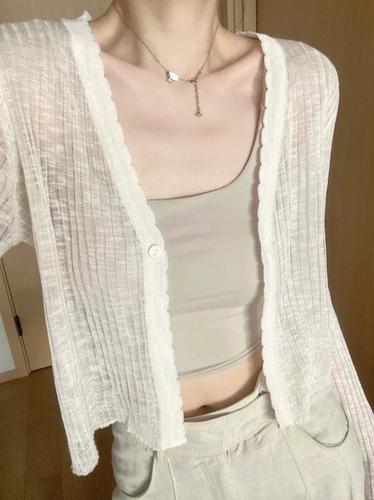 防晒开衫女冰丝外搭披肩罩衫