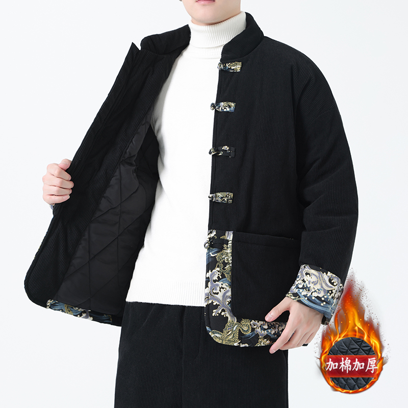 220斤可穿棉衣中式复古棉袄外套