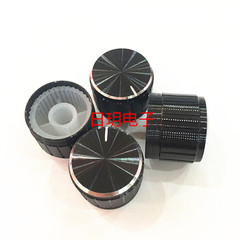 Núm chiết áp vỏ nhôm núm đen 21*17 đường kính 6MM điểm vàng bạc đen hoa tay cầm phù hợp chiết áp các loại chiết áp