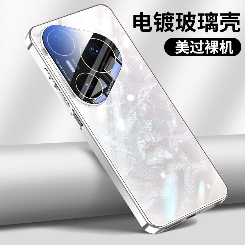 适用华为pura80手机壳huawei新款鸿蒙贝母玻璃带镜头膜全包防摔男士摄像头保护套系列高级感女生高端外壳小众