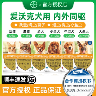 爱沃克驱虫药狗狗体内外一体猫咪耳螨体内体外滴剂犬用宠物猫驱虫