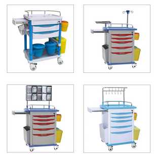 医院急救车护理车ABS治疗车医用ABS抢救车送药车换药车ABS病历车