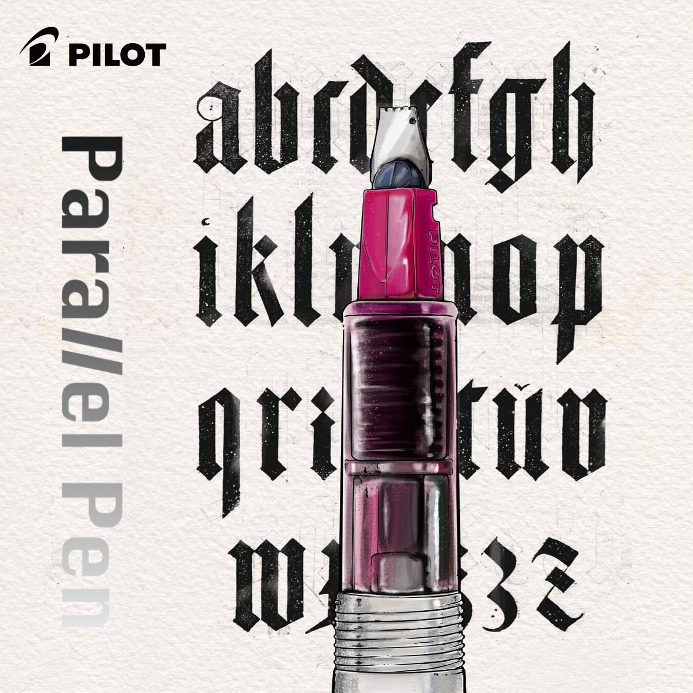 日本PILOT百乐平行笔美工美术鸭嘴钢笔特殊字体花体哥特体艺术字