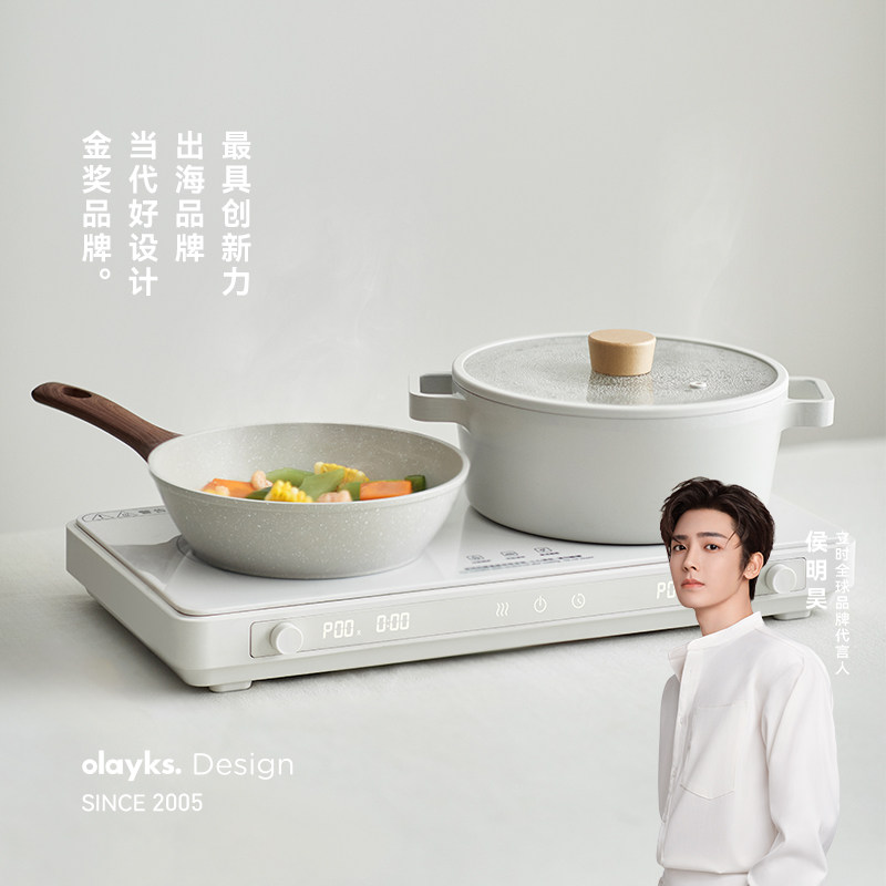 olayks立时IH双灶电磁炉家用大功率多功能火锅炒菜迷你2025新款