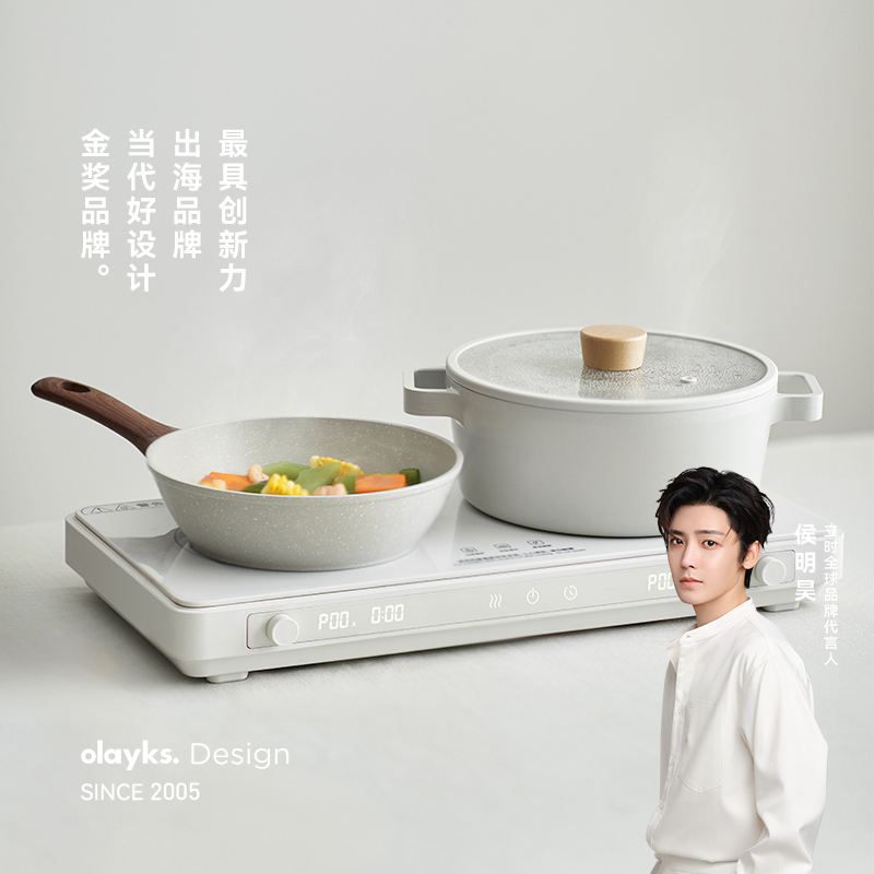 olayks立时IH双灶电磁炉家用大功率多功能火锅炒菜迷你2025新款