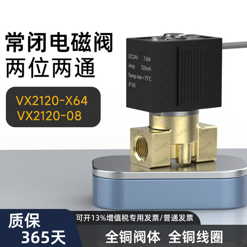 电磁阀两位两通全铜VX2120-X64