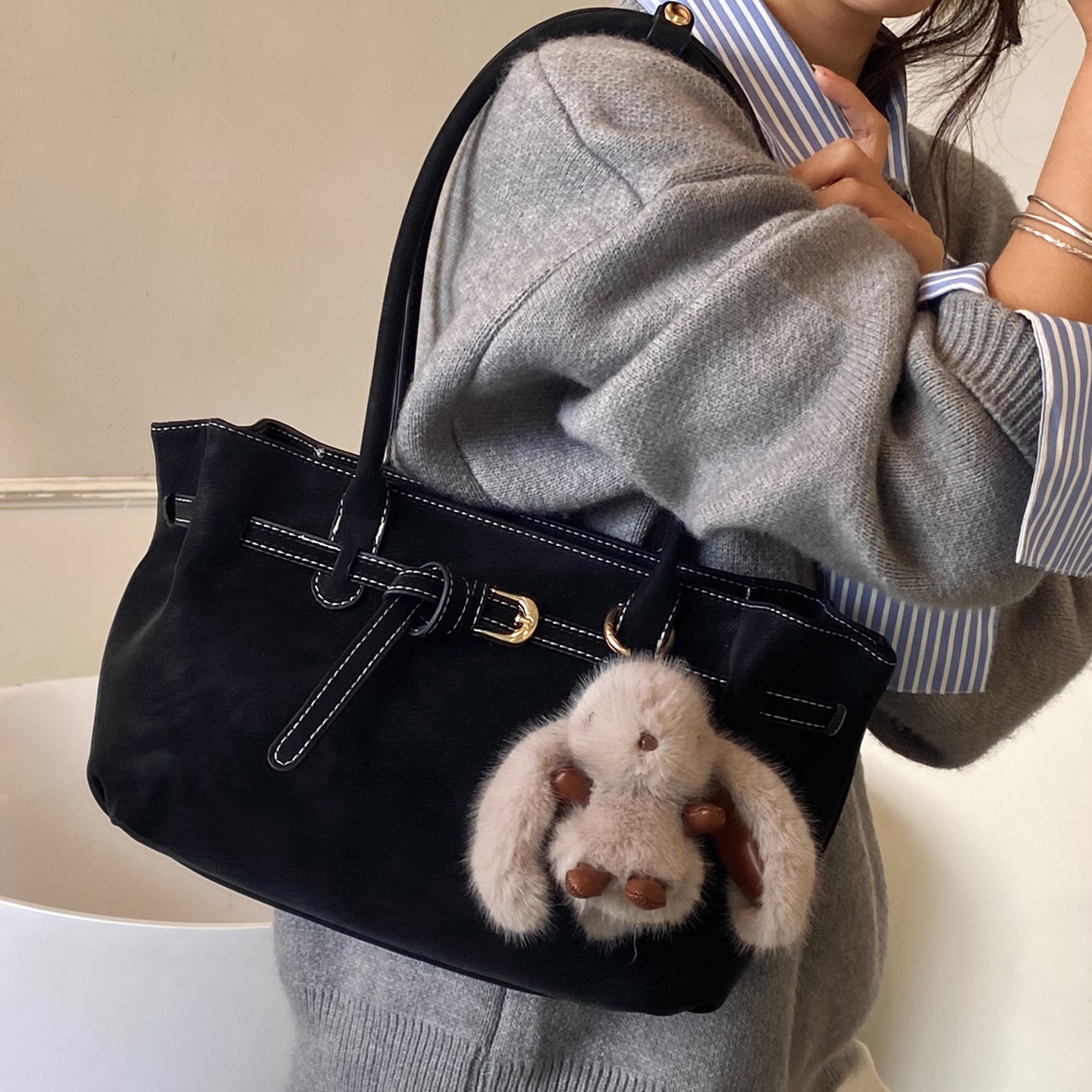 大容量小众腰带设计腋下托特包