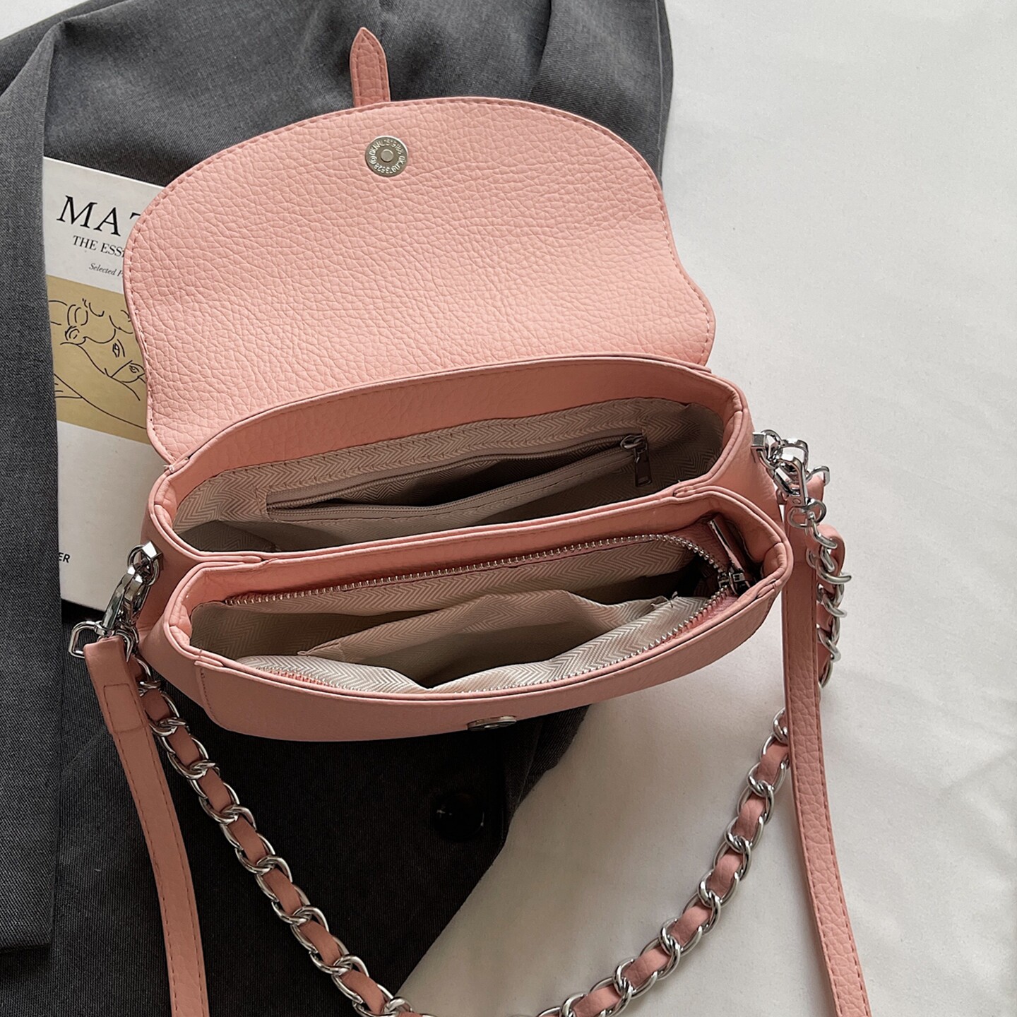 【独立双层+拉链暗袋】小众设计感链条腋下包斜挎包2026春新款潮