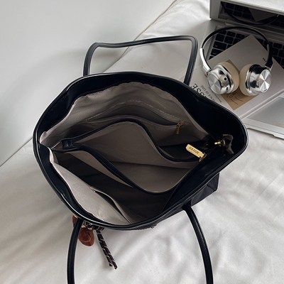 【有拉链夹层】简约大容量托特包