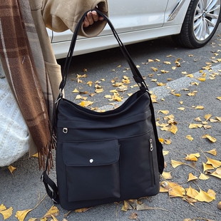 【多种背法】大容量多口袋托特包女2024新款通勤双肩包百搭单肩包
