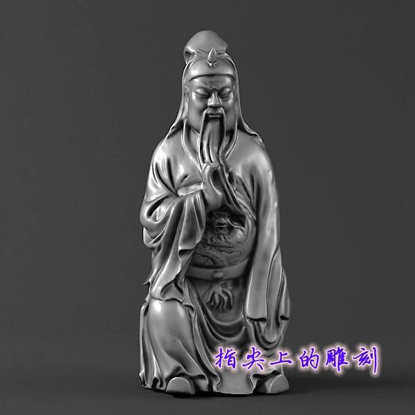 坐关公017   弥勒佛圆雕图三维图STL雕刻设计素材3D打印立体精雕