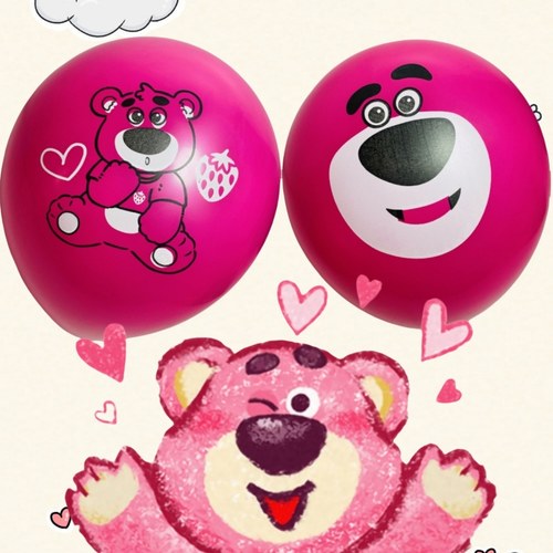 加厚12寸草莓熊气球无毒儿童卡通