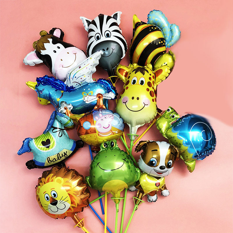 地推活动神器带杆包邮铝膜气球