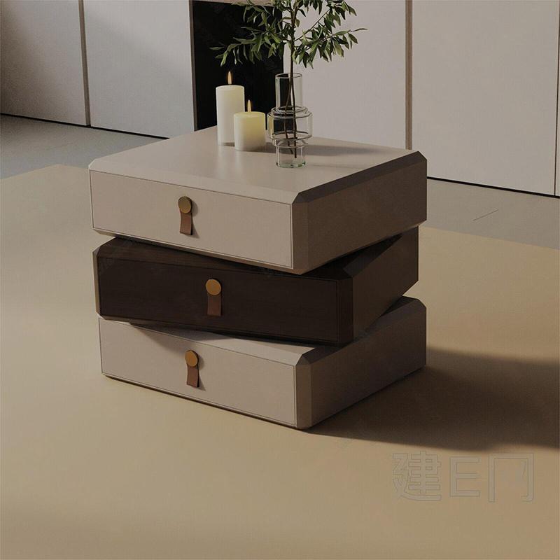 轻奢异形床头柜极简卧室床配套床头柜简约现代北欧全屋家具定制