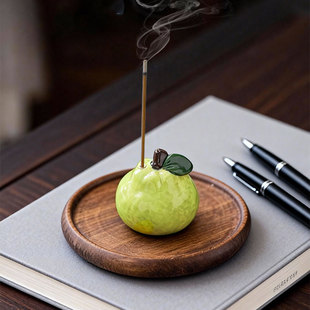 线香香插底座创意可爱水果香线底座托盘香座香托点香座香薰炉摆件