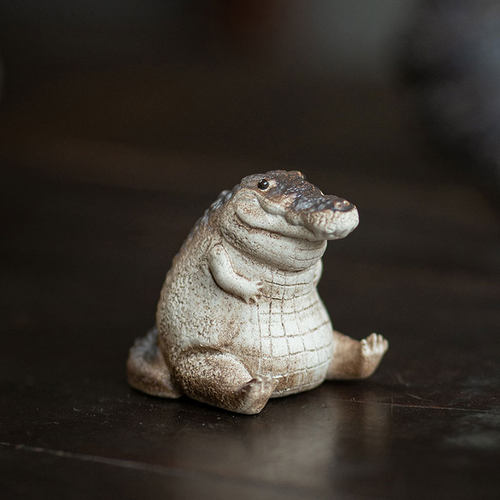 鳄鱼茶宠摆件茶桌装饰