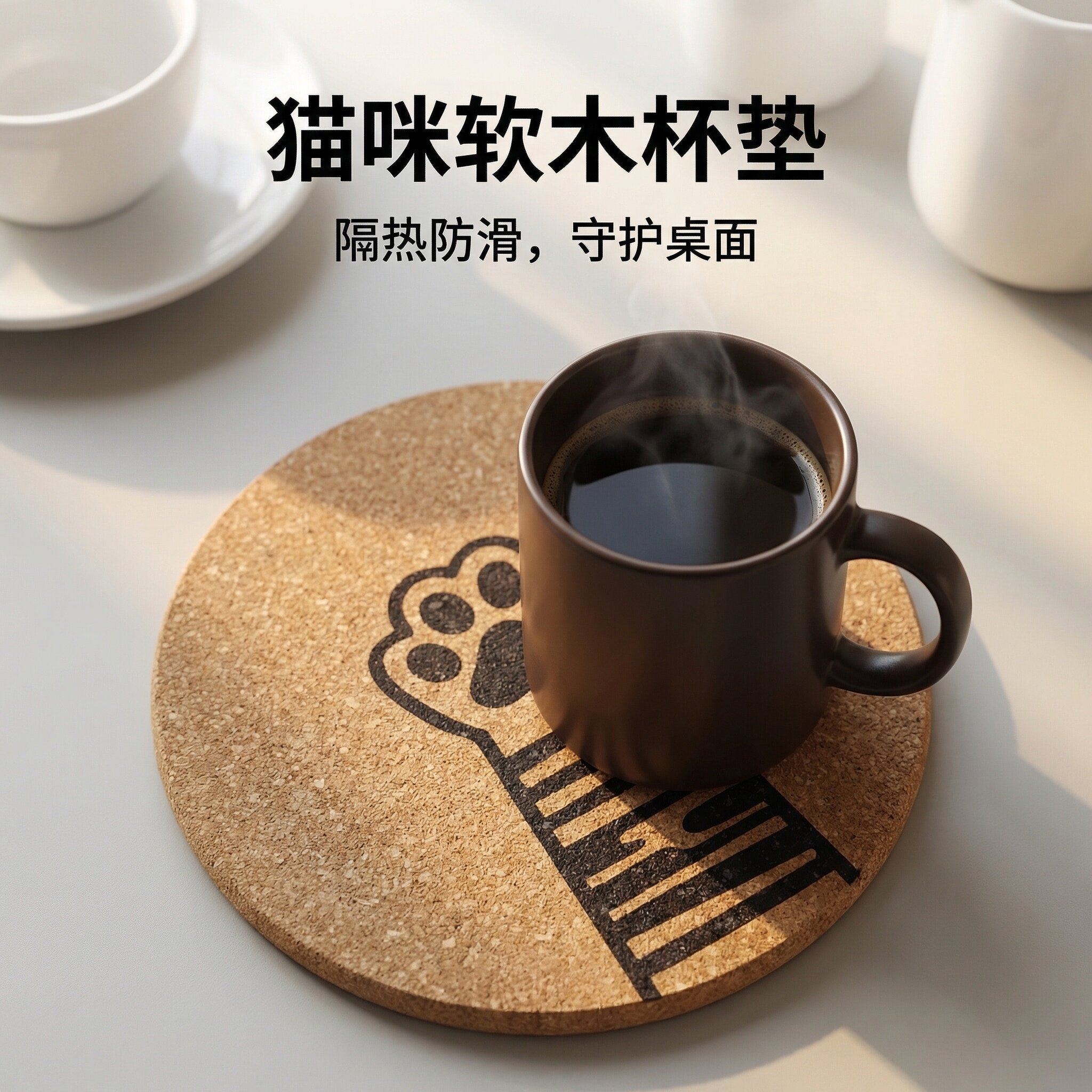 软木杯垫隔热垫防烫防滑防水图片