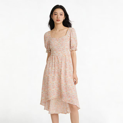 SP系列-温柔显瘦款碎花连衣裙P75/P176