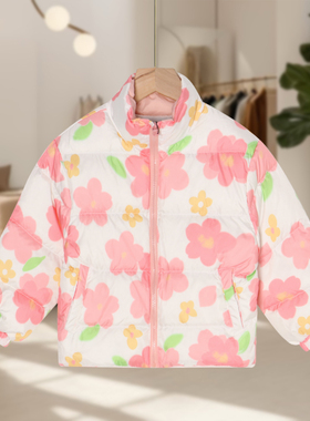 【马lavi】儿童时尚立领印花羽绒服保暖甜美小清新休闲范J62