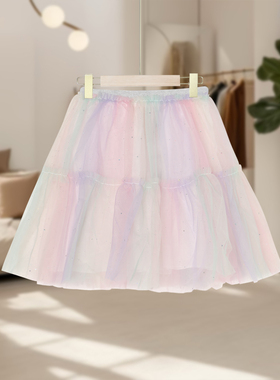 【马lavi】儿童时尚纱网蓬蓬半身裙小清新甜美可爱风格J95