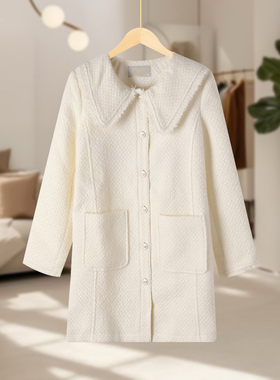 【MB】时尚潮流羊毛女式大翻领休闲气质连衣裙 MB601