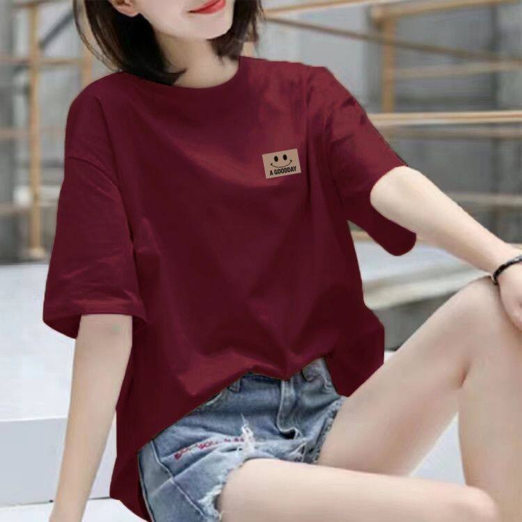 夏季纯棉短袖宽松显瘦女T恤