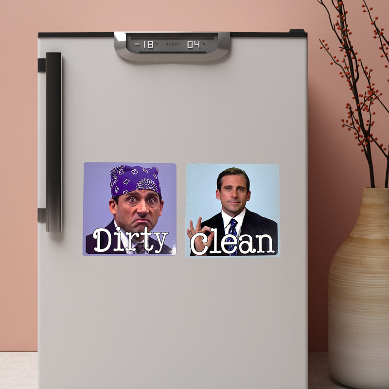 定制双面图案表情磁力贴正反面磁贴磁铁白板冰箱贴方形磁性文字贴