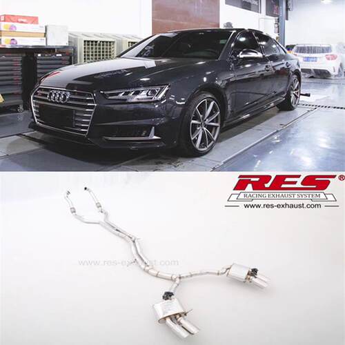 RES排气管 高流量三元头段 中尾段 适用奥迪S4 3.0T B9 适用