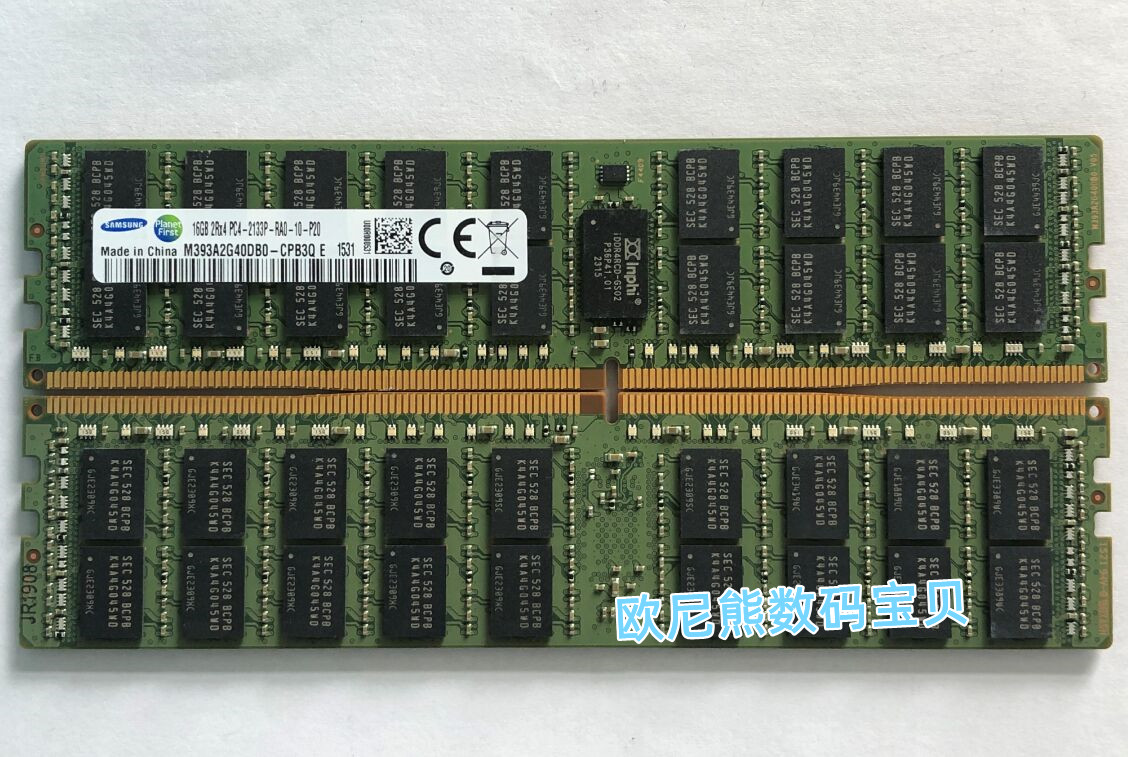 原装三星DDR4 16G 2RX4 PC4-2133P M393A2G40DB0-CPB 服务器内存
