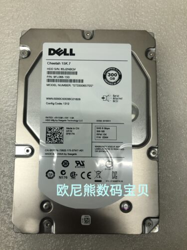 Dell/戴尔 300GB SAS 15K 3.5寸服务器硬盘F617N ST3300657SS