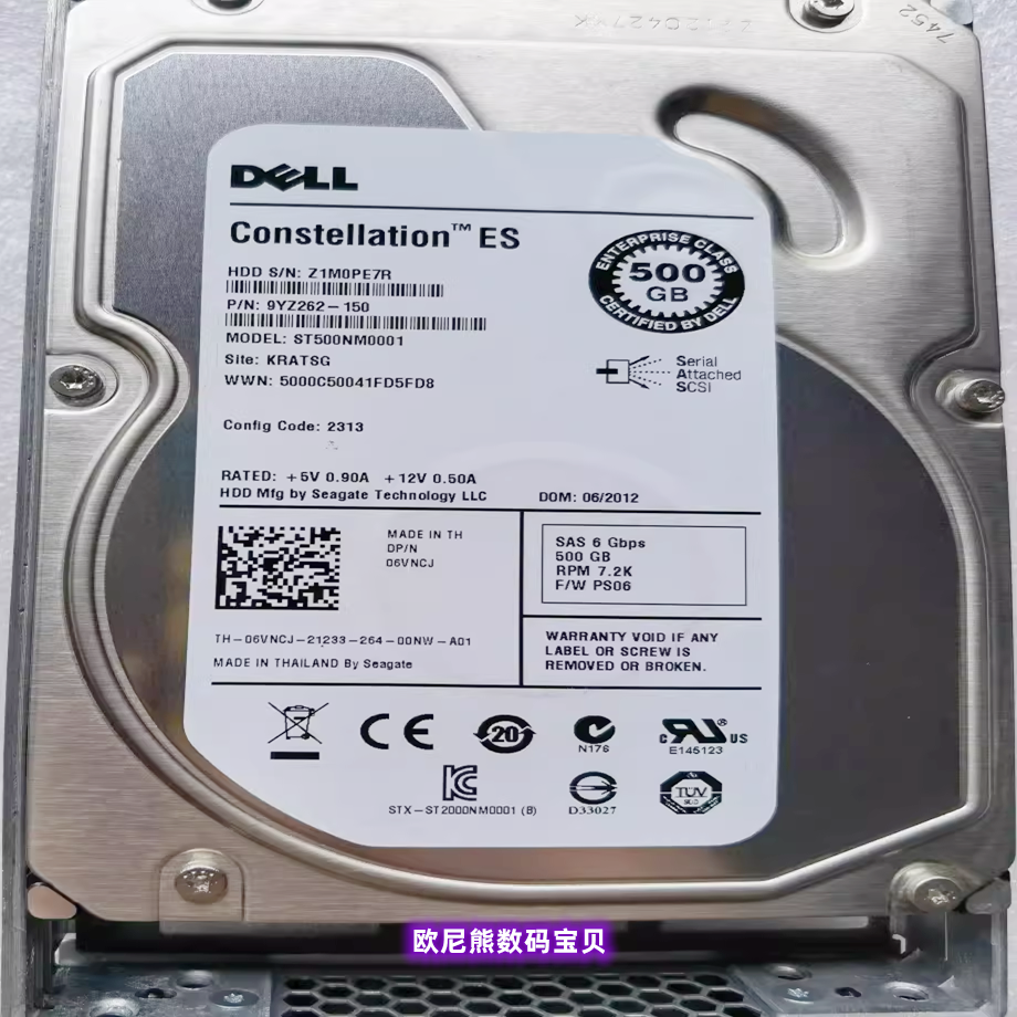 DELL 0U717K 06VNCJ ST3500414SS ST500NM0001 500G SAS 3.5 硬盘