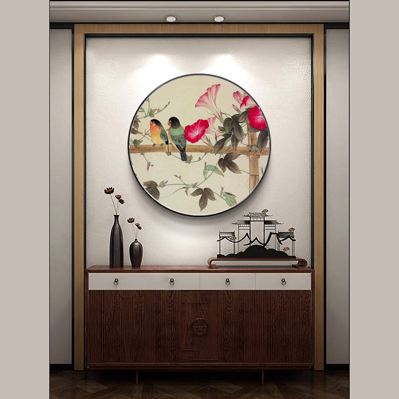 苏绣DIY套件初学 牵牛花双鸟图 结婚礼品 客厅卧室手工刺绣画