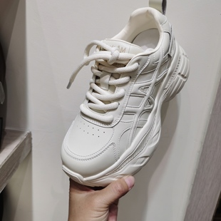 雅猫伯莎国货款2025新款秋季真皮圆头秀气老爹鞋运动休闲女鞋