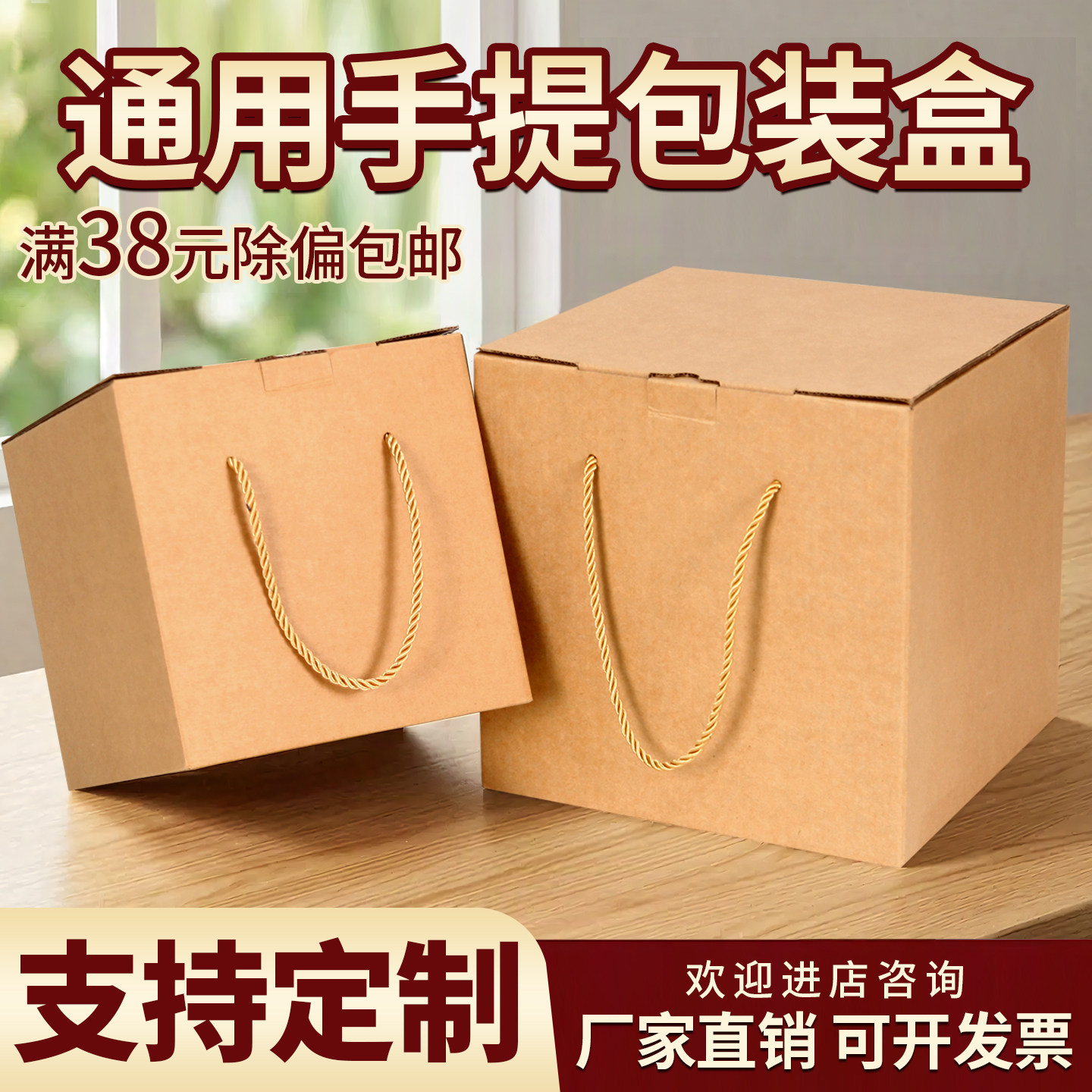 牛皮纸盒包装瓦楞正方形模型零件五金通用杂粮包装盒纸箱空盒子