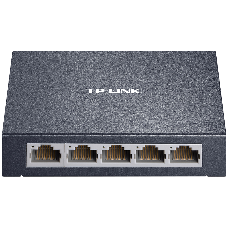 普联TP-LINK TL-SF1005D 5口百兆交换机 4口网线分线器 分流器 网络 安防监控 金属机身扩展口 即插即