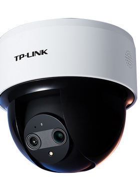 TP-LINK TL-IPC44KW双目变焦版 监控摄像头 商超家用360度高清无线WiFi全彩语音云台半球监控器 SD卡存储