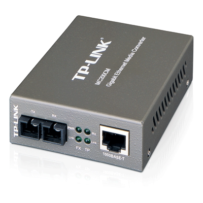 普联TP-LINK TL-MC200CM 千兆多模双纤光纤收发器 光电光钎转换器  光纤转网线 监控传输sc口双芯  850nm