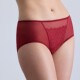 爱慕红色本命年内裤 女士森语棉质底裆性感蕾丝中腰平角裤 AM23C131