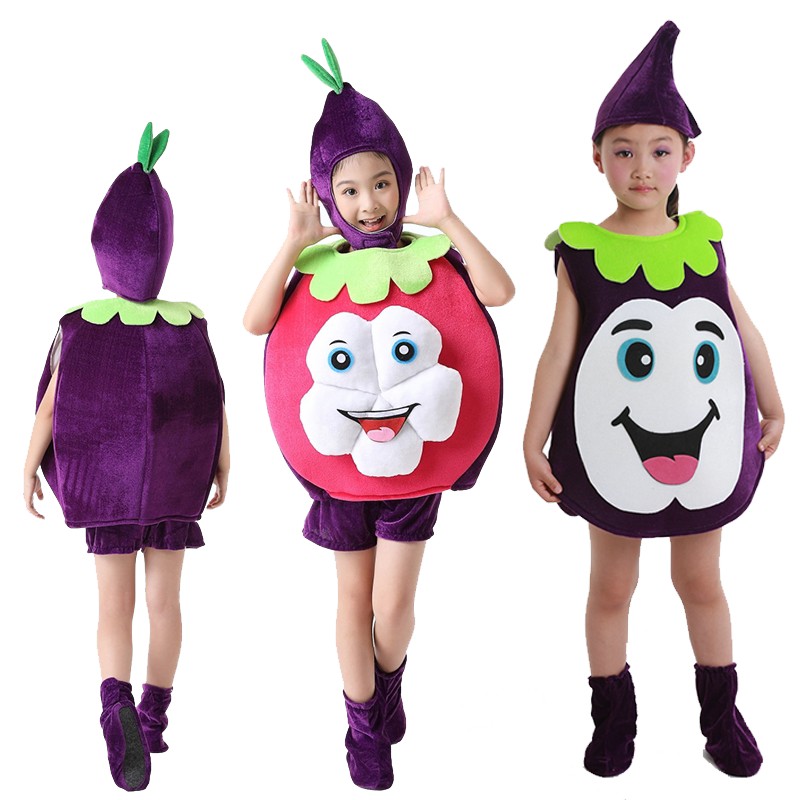 儿童山竹演出服卡通男女款