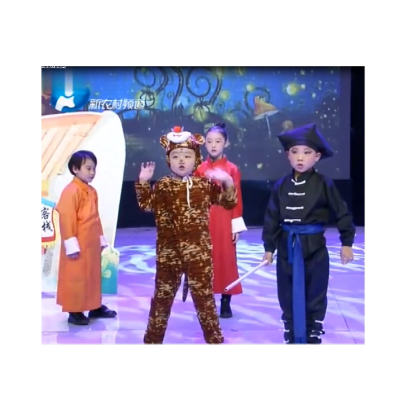 再上景阳冈舞蹈演出服装儿童武松