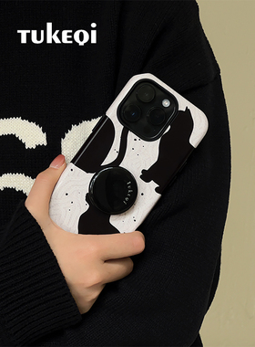 兔可七 毛线猫咪 原创可爱设计感手机壳适用iPhone15/16/17ProMax新款菲林保护壳