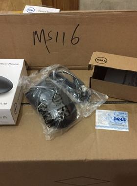 原装正品戴尔ms116有线鼠标线长约1.8米usbKB216有线键盘家用办公