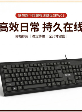 批发联想生态想耀有线键盘SKW01台式笔记本电脑通用量大价优