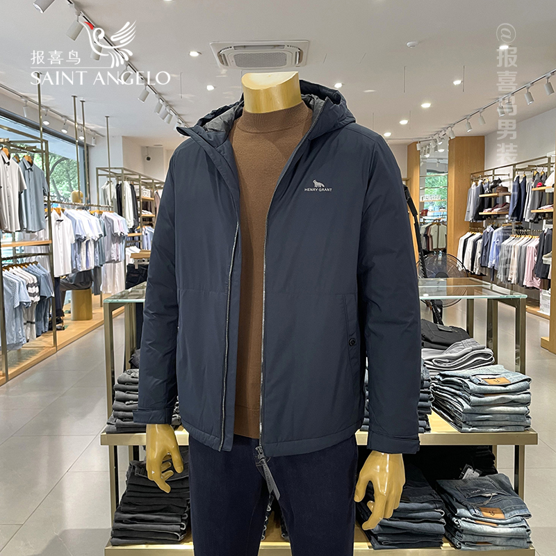 报喜鸟亨利格兰白鸭绒男冬季外套