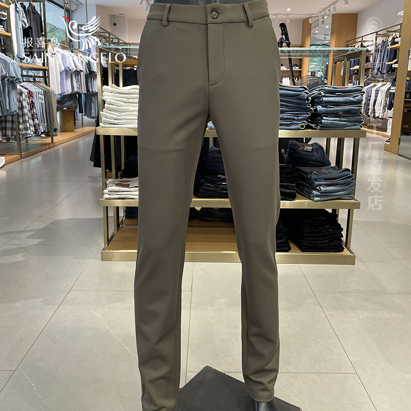 报喜鸟直筒版抗皱男裤裤子