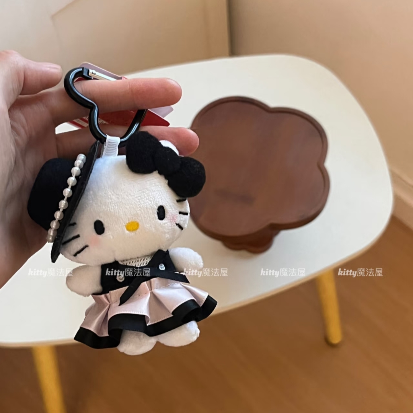 玫瑰小姐可爱包包挂件hellokitty猫书包挂饰品毛绒小公仔玩偶装饰