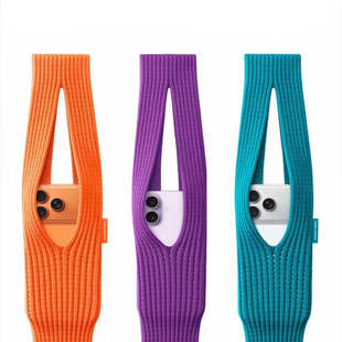 苹果设计针织袋男女25秋冬潮流迷你小众便携单肩配饰装 饰百搭时尚