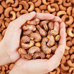 新疆原味生炭烤大腰果紫皮腰果1斤坚果炒货孕妇零食香酥果仁500g