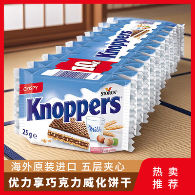 德国牛奶榛子巧克力夹心威化饼干