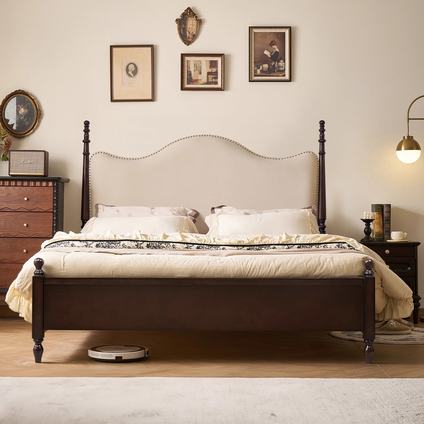 法式复古床中古风全实木床双人床